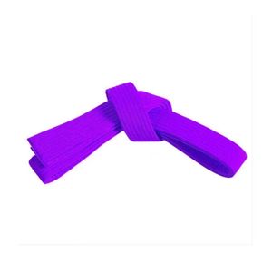 Ceinture d'arts martiaux unie violette en coton pour Karaté, Taekwondo, BJJ – Équipement sportif professionnel pour les niveaux de compétition - Product Image 1