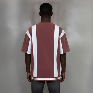 Custom Heavyweight Polyester/Cotton Blend <b>T</b>-<b>Shirt</b> Men 220gsm Blank Front <b>Long</b> <b>Length</b> Oversized Fit Breathable Anti-Pilling Short - Product Image 4