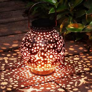 Farol de metal hecho a mano, decorativo, colgante, para decoración de jardín o patio, farol de metal estilo vintage para decoración con velas. - Product Image 5