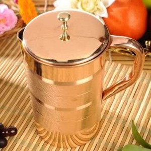 Luxury 50-Ounce Copper Travel <b>Mug</b> and Jug Finished Pitcher - Product Image 3