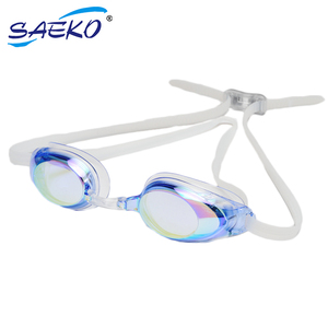 Lunettes de natation de course antibuée avancées SAEKO pour adultes lentilles de fumée bleue avec logo sur cadre PC Taiwan - Product Image 1