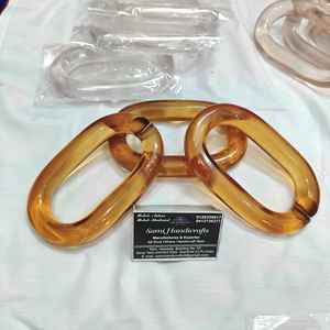 Cadenas de Resina Multicolor Mate y Transparente, Eslabones Acrílicos Tipo Cubano para Decoración de Paredes, Todos los Colores Disponibles - Product Image 1