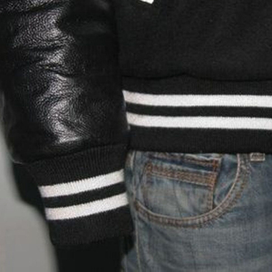 Varsity <b>Jacket</b> Varsity Customized Vintage Letterman <b>Men's</b> <b>Jacket</b> Made in Wool With Cowhide Black <b>Leather</b> Sleeves - Product Image 6