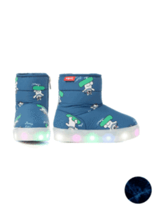 Bottes d'hiver coréennes OZKIZ pour garçons de 2 à 6 ans, style ours, avec fonction lumineuse, tige synthétique, vente en gros - Product Image 1