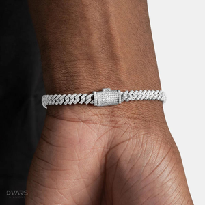 Bracelet cubain en moissanite, bijoux religieux en argent 925, bracelet chaîne cubaine en diamant, pendentif hip-hop glacé, cadeaux pour lui - Product Image 4