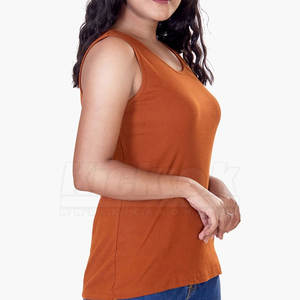 Camiseta sin Mangas para Mujer, Personalizable con Logotipo Frontal, Transpirable, Informal, 100% Algodón, al por Mayor, Ropa Deportiva Más Vendida - Product Image 2