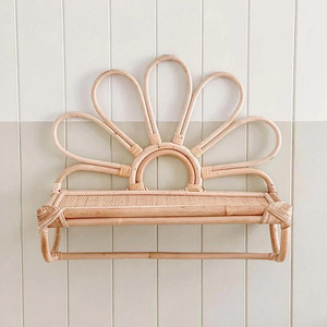 Cheap Price OEM ODM Available logo Engraving All Sizes Rattan <b>Shelves</b> <b>Wall</b> Home Decor Premium Quality Flower <b>Shelf</b> - Product Image 1