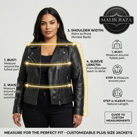 Chaqueta de Cuero de Diseño para Tallas Grandes – Confeccionada a Medida