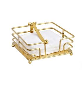 Glam Metal Tissue Box Organizer Gold Wire <b>Frame</b> Square Design for Home Decor - Product Image 3