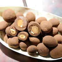 Service de fabrication sous marque privée : Dragées de chocolat noir HALAL 75g enrobées de caramel, amandes, noix de cajou et noix de macadamia