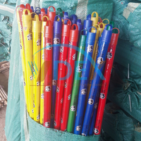 Más Vendido Palo de Madera Panda para Escoba y Fregona, Diseño Colorido, con Película Retráctil de PVC, Herramientas de Limpieza para Suelos y Hogar