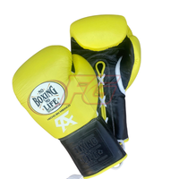 Guantes de Boxeo No Boxing No Life, de Cuero Vacuno, con Cordones, Acolchado Suave, Protección Completa para los Dedos, Absorción de Humedad, OEM