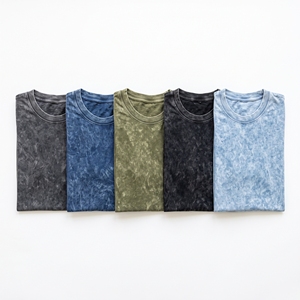 เสื้อยืดคอกลมแขนสั้นทรงโอเวอร์ไซส์สำหรับผู้ชาย ผ้าคอตตอน 100% ลายมัดย้อม ระบายอากาศได้ดี สไตล์ลำลองแนวสตรีทแวร์ - Product Image 2