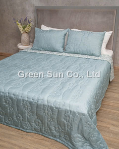 Juego de Ropa de Cama Acolchada 100% Terciopelo de Seda Bordado, Color Sólido, Bicolor, Multicolor, para Uso Doméstico y Hotelero - Product Image 2