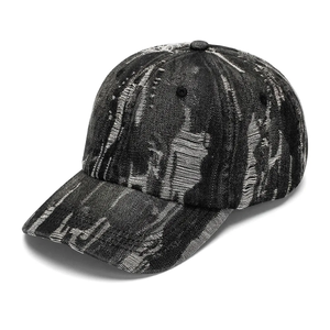 Gorra de béisbol de mezclilla desgastada estilo vintage - sombrero informal moderno con protección solar para las calles europeas y americanas - Product Image 5