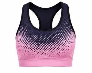 Soutien-gorge de sport dos nageur pour femme, uni, respirant, maintien élevé, écologique, séchage rapide, sans coutures, haut de fitness, col rond contrastant - Product Image 6