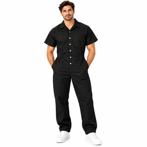 Overoles de Trabajo Personalizados para Hombre, Manga Corta, con Botones al Frente, Traje de Trabajo, Overol de Seguridad Personalizado para Hombre - Product Image 2