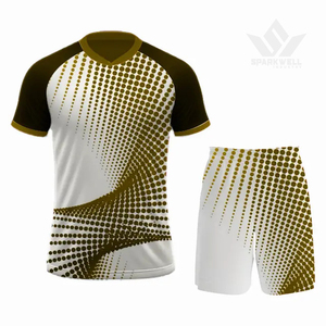 Conjunto de Camiseta de Fútbol Personalizada para Hombre, Diseño de Puntos Rojos y Blancos, Sublimada, de Secado Rápido, Manga Corta, Transpirable, Uniforme Deportivo para Adultos, para Todas las Temporadas - Product Image 5