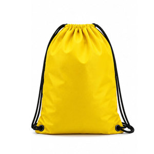 INSONS APPAREL Dark <b>Cat</b> Drawstring Bag Yellow Black Nylon Sport <b>Backpack</b> with Eyes Design 30-40L - Product Image 3