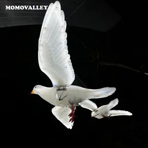 Momovalley ABS shell White yellow light blue suppliers 3D pigeon shaped lampChristmas decorative lighting Light up dove ornament