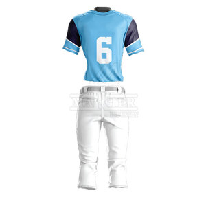 Uniforme de baseball élégant pour hommes et adultes avec maillot et pantalon personnalisables en tissu léger, respirant et anti-humidité - Product Image 2