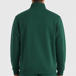 Sudadera de cuello redondo de algodón 100% teñida en color liso para invierno, de peso pesado, con aplique bordado, precio mayorista - Product Image 5