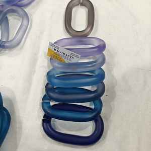 Grande Décoration Murale en Chaînes de Résine, Accessoires de Rideau DIY pour Séparateur de Pièces avec Motif Ovale - Product Image 2