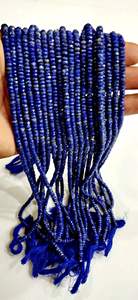 Perles facettées rondes en lapis-lazuli naturel, 5-6 mm, brin de 13 pouces de long - Product Image 3