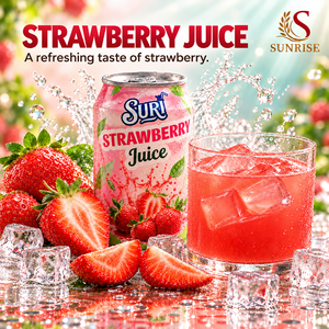 Jus de fraise SURI 330ml en conserve, boisson aux fruits prête à boire, du Vietnam - Product Image 1