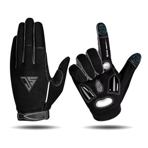 Guantes de Ciclismo Unisex de Verano con Protección Completa para los Dedos, Pantalla Táctil, Material de Poliéster Antideslizante, Acolchado en la Palma y Cierre de Tirón - Product Image 1