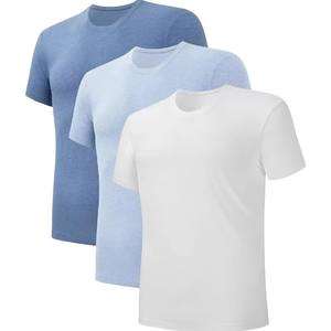 เสื้อยืดผู้ชายผ้าฝ้ายใยไผ่แบบขายส่ง ทรงหลวม ใส่สบาย แขนยาว แขนสั้น ดีไซน์เรียบง่าย สปอร์ต ผลิตจากผ้าถัก เป็นมิตรต่อสิ่งแวดล้อม - Product Image 1