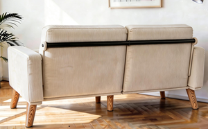 Juego de Sofás Minimalistas de Lujo de 2 Plazas, Diseño KD, Ahorro de Espacio, Tapizado en Espuma, para Sala de Estar - Product Image 4