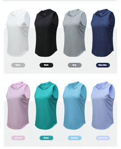 Nouveau style décontracté sport gym débardeur à capuche homme ample jogger femme débardeur course respirant à capuche - Product Image 2