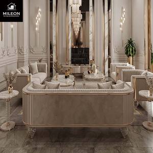 Set di divani in vera pelle di lusso <span class=keywords><strong>moderno</strong></span> Designer italiano per showroom di Hotel appartamenti e salotti personalizzati combinazione di divani - Product Image 4