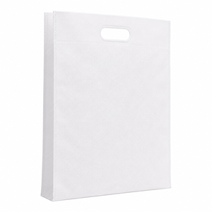 Bolsa de Compras Ecológica Blanca de Tela No Tejida con Corte en D, Elegante y Sencilla, para Empaquetado Promocional al por Mayor, Ideal para Bolsas de Regalo OEM - Product Image 1