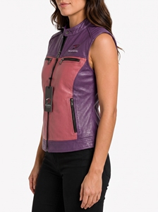 Chaleco de cuero personalizado para mujer con material de alta calidad, forro interior cómodo, bolsillos elegantes y opciones de diseño personalizadas. - Product Image 3