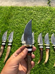 Damascus Steel Clip Point Outdoor Sports Hunting <b>Knife</b> with Wood Handle Straight Edge DIY <b>Craft</b> EDC Custom OEM - Product Image 5