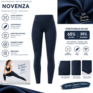 <b>Women</b> Breathable Compression Workout <b>Leggings</b> High Waist Moisture Wicking Sports Tights Factory Direct Activewear - Product Image 6