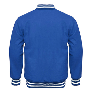 2025 Custom Logo <b>Leather</b> Sleeves Embroidery Black Couple College Baseball <b>Men</b> <b>Jacket</b> Letterman Light Blue Varsity <b>Jacket</b> for <b>Men</b> - Product Image 3