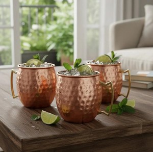 Handmade <b>Copper</b> <b>Mug</b> Premium Drinking Cup With Smooth Polished Surface for Water Juice Tea and Coffee - Product Image 4