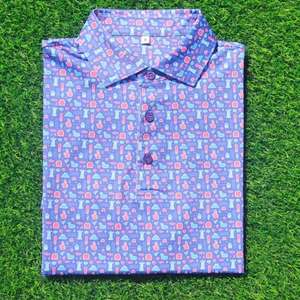 Chemises de golf unies respirantes de haute qualité en gros, 220 grammes, avec poche, logo brodé personnalisé, unisexe, tricotées, pour entreprise - Product Image 2