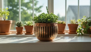 Maceta Grande de Metal Resistente a la Oxidación, Contenedor para Plantas de Interior y Exterior, Decoración para Sala de Estar, Jardín y Patio - Product Image 1