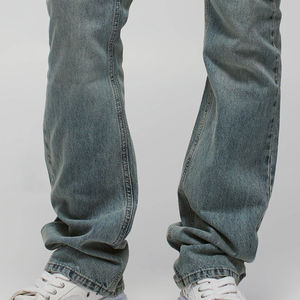 Pantalones Vaqueros Casuales al por Mayor con Logotipo Personalizado, Jeans Ajustados para Hombre / Pantalones Vaqueros de Mezclilla Lavada Azul Claro de Alta Calidad para Hombre - Product Image 5