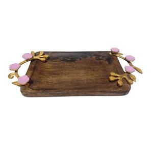ถาดเสิร์ฟอาหารไม้กระถินณรงค์ ถาดไม้ทำมือ ถาดตกแต่งอาหาร ถาดไม้ธรรมชาติสำหรับงานแต่งงาน - Product Image 2
