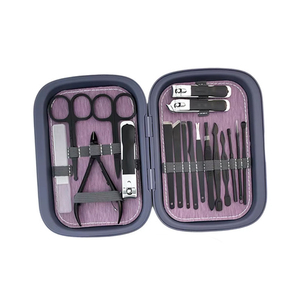 Women's Professional Portable Pink Pedicure Manicure <b>Set</b> Travel <b>Nail</b> Care Kit Stainless Steel 5 1 <b>Nail</b> Clippers Durable Cuticle - Product Image 1