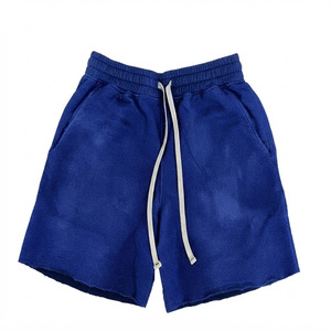 Pantalones Cortos de Algodón con Estampado Puff para Hombre, Lavado Ácido, Personalizados, de Felpa, al por Mayor, con Cordón y Cintura Elástica, Estilo Casual - Product Image 3