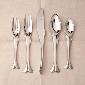 Vaisselle Queue de Poisson Poignée Argenterie Royale Acier Inoxydable Argent Miroir Poli Classique Restaurant Hôtel Couverts - Product Image 1
