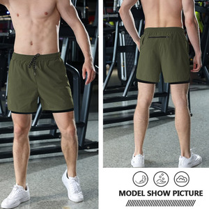 Shorts de jogging décontractés d'été pour hommes, broderie de logo personnalisée, respirants, légers, polyester/coton - Product Image 5