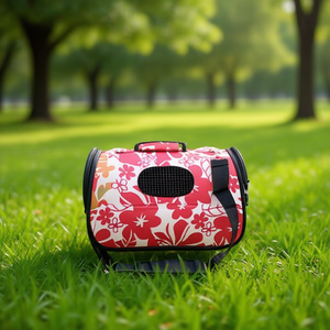 Bolsa de transporte para mascotas Yommy, tamaño mediano, con estampado floral, para viajes. - Product Image 2