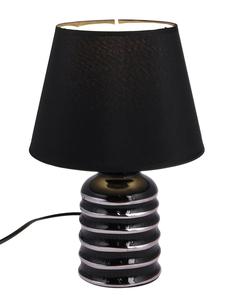 Modern Ceramic Table Lamp Black Empire Shade Bedroom Decorative <b>Lighting</b> Switch Control - Product Image 3
